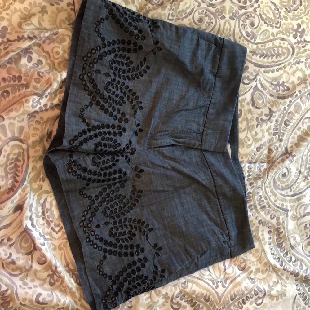 Patterned denim short - riviera short